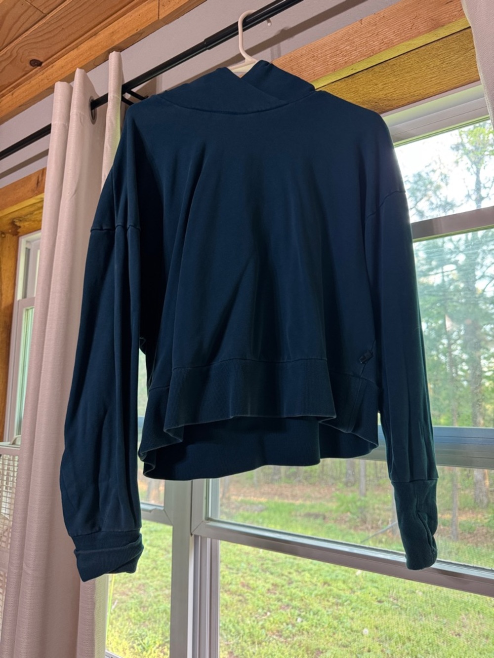 Dark Navy Cropped Hoodie